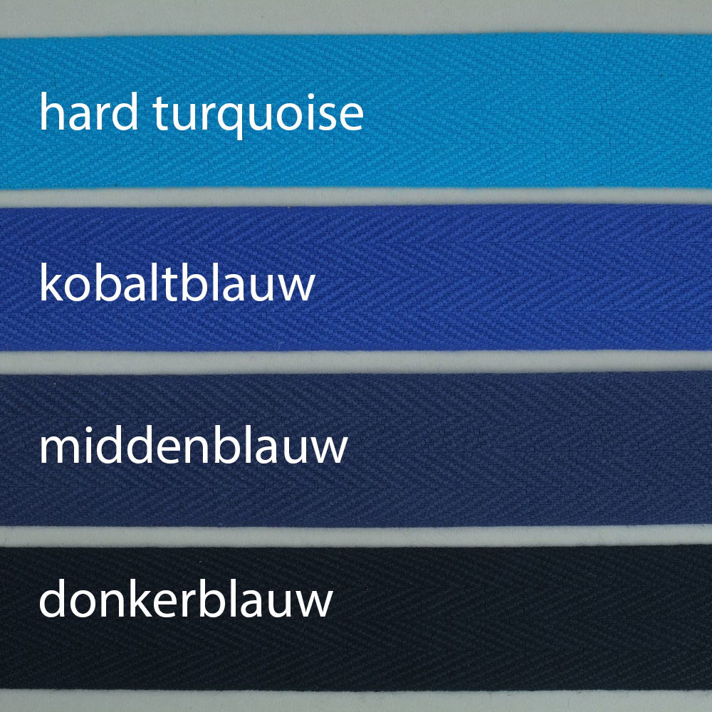 Donkerblauw keperband 3cm - seegers fournituren kleurenkaart